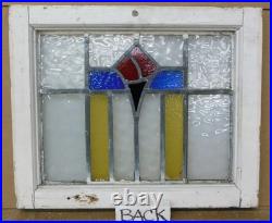 Abstract Old English Leaded Stained Glass Window 18.5 X 15.75