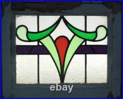 Abstract Old English Leaded Stained Glass Window 18 X 14.5