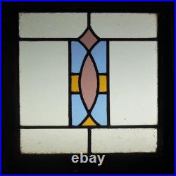 Abstract Old English Leaded Stained Glass Window 18 X 19.5