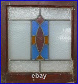 Abstract Old English Leaded Stained Glass Window 18 X 19.5