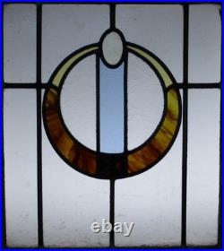 Abstract Old English Leaded Stained Glass Window 19.25 X 21.75