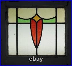 Abstract Old English Leaded Stained Glass Window 20.25 X 18.25