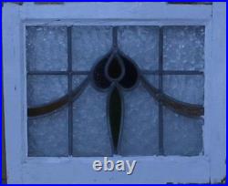 Abstract Old English Leaded Stained Glass Window 20.5 X 16.75