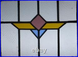 Abstract Old English Leaded Stained Glass Window 20.75 X 17