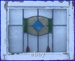 Abstract Old English Leaded Stained Glass Window 20.75 X 17