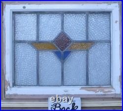Abstract Old English Leaded Stained Glass Window 20.75 X 17