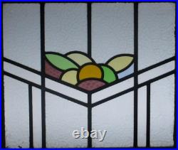 Abstract Old English Leaded Stained Glass Window 20.75 X 19 Abstract Old English Leaded Stained Glass Window 20.75 X 19