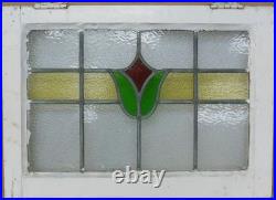 Abstract Old English Leaded Stained Glass Window 21.5 X 15.5