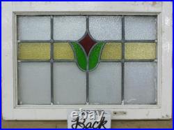 Abstract Old English Leaded Stained Glass Window 21.5 X 15.5