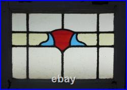 Abstract Old English Leaded Stained Glass Window 22 X 16 Abstract Old English Leaded Stained Glass Window 22 X 16