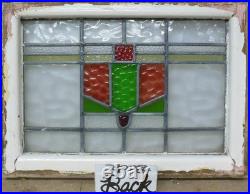 Abstract Old English Leaded Stained Glass Window 22 X 16.25