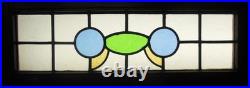 Abstract Old English Leaded Stained Glass Window Transom 33.5 X 12.75