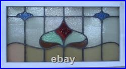 Abstract Old English Leaded Stained Glass Window Transom 35.75 X 19 Abstract Old English Leaded Stained Glass Window Transom 35.75 X 19