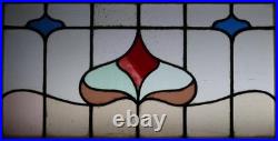 Abstract Old English Leaded Stained Glass Window Transom 35.75 X 19 Abstract Old English Leaded Stained Glass Window Transom 35.75 X 19