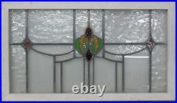 Abstract Old English Leaded Stained Glass Window Transom 35 X 20.25