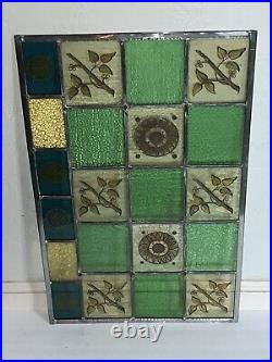 Amazing Antique Restored Fired Stained Wavy Glass Window Bronx Ny Orphanage 1902