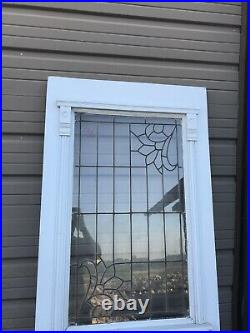 An 605 Antique Eastlake leaded glass entrance door 31.75 x 78.5 X1 3/8