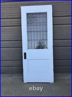 An 605 Antique Eastlake leaded glass entrance door 31.75 x 78.5 X1 3/8