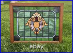 Antique 1850 1899 Leaded Slag & Stained Glass Window Original & Complete