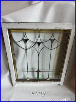 Antique 1920's Chicago Stained Glass Window 34 x 28
