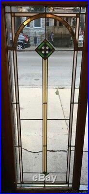 Antique 1920's Stained Leaded Glass Doors / Windows from Chicago 62 by 24