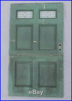 Antique 83x48 Wide Dutch Door Leaded Glass Exterior Entrance Door Vtg 563-18P