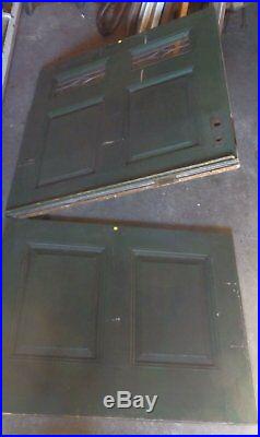 Antique 83x48 Wide Dutch Door Leaded Glass Exterior Entrance Door Vtg 563-18P