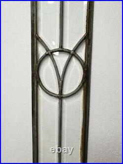 Antique American Fully Beveled Glass Window Pair Architectural Salvage