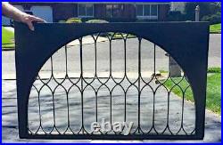 Antique American LEADED WINDOW (ARCHED) c. 1890 -1900
