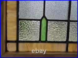 Antique American Stained Glass Window Pair