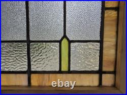 Antique American Stained Glass Window Pair