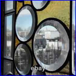 Antique American Victorian Stained, Leaded, Jewelled Glass Window c. 1890