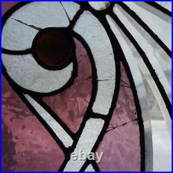 Antique American Victorian Stained, Leaded, Jewelled Glass Window c. 1890