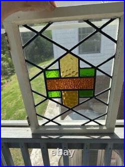 Antique Architectural Salvage Stained Glass Window Purchased In Europe