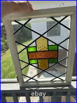 Antique Architectural Salvage Stained Glass Window Purchased In Europe