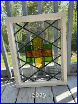 Antique Architectural Salvage Stained Glass Window Purchased In Europe