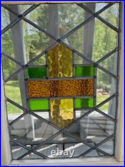 Antique Architectural Salvage Stained Glass Window Purchased In Europe