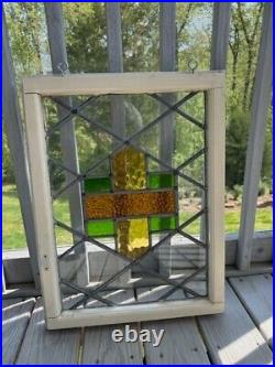 Antique Architectural Salvage Stained Glass Window Purchased In Europe