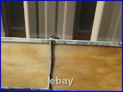 Antique Architectural Salvage Transom Window Leaded Stained Glass 53x23 Framed Antique Architectural Salvage Transom Window Leaded Stained Glass 53x23 Framed