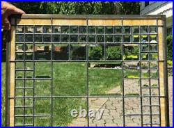 Antique Architectural WINDOW BEVELED PRISMS & BEVELED LEADED GLASS C