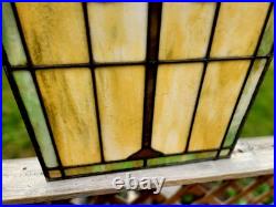 Antique Architecture Salvage Slag & Leaded Glass Panel Multi-Color