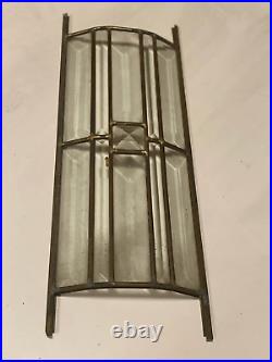 Antique Art Deco Leaded Glass Sconce Lantern Shade 18 x 8