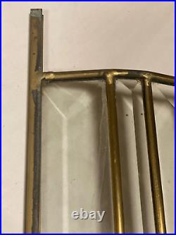 Antique Art Deco Leaded Glass Sconce Lantern Shade 18 x 8