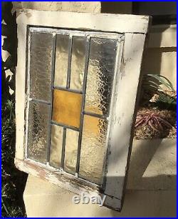 Antique Arts & Crafts / Art Deco Stained Glass Window Architectural Salvage