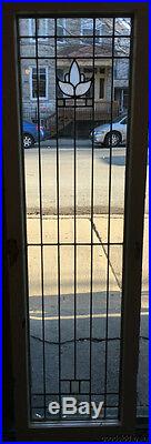 Antique Arts & Crafts Stained Leaded Glass Window / Door 60 by 18