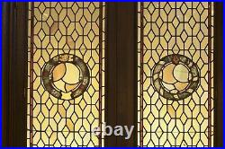 Antique Bay Window Niche, English Paneled, Stained Windows, 1800's, Stunning