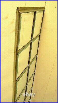 Antique Beveled Leaded Glass Window 46 Inches By 11 Inches Multiple Available
