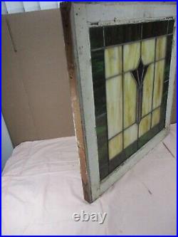Antique COLORFUL Leaded Stained Slag Glass Tulip Window from CHICAGO ESTATE