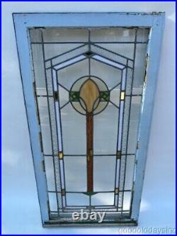 Antique Chicago Stained Leaded Glass Window / Door Circa 1925 45 x 23