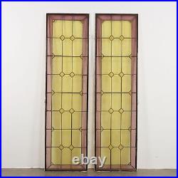 Antique Church Windows Art Nouveau Glass Italy XX Century Original